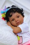 Realistic 20-Inch Black Girl Reborn Doll - Anna