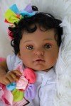 Realistic 20-Inch Black Girl Reborn Doll - Anna