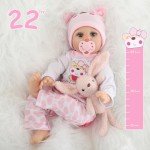 Lifelike 22" Reborn Baby Girl Doll Set