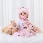 Lifelike 22" Reborn Baby Girl Doll Set