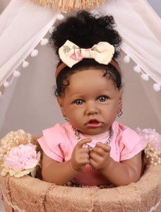 Realistic African American Reborn Baby Doll Set