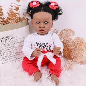 Realistic 22-Inch African American Reborn Doll
