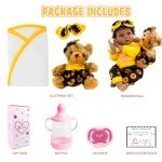 Realistic 22-Inch Black Reborn Baby Doll Set