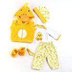 5-Piece Yellow Duck Outfit for 22-Inch Reborn Doll
