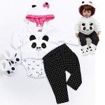 Reborn Baby Girl Panda Outfit for 18-inch Dolls