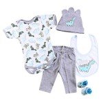 5-Piece Outfits for 20-22" Boy Reborn Dolls