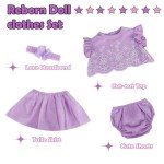 Purple Dress Set for 18-20 Inch Reborn Dolls
