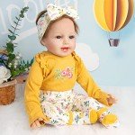24-Inch Reborn Baby Doll Outfit Set - Yellow