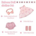 4Pcs Pink Butterfly Clothes for Reborn Dolls