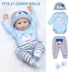 9-Piece Blue Dog Outfit Set for Reborn Dolls
