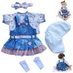 Denim Skirt Outfit Set for Reborn Dolls 17-22
