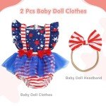 Adorable 2-Pack Doll Clothes with Headband Set
