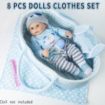 9-Piece Blue Dog Outfit Set for Reborn Dolls