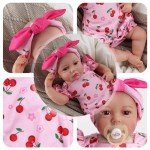 Cherry Pattern Doll Clothes with Headband for 17-22 Inch Dolls