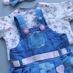 Denim Skirt Outfit Set for Reborn Dolls 17-22