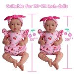 Cherry Pattern Doll Clothes with Headband for 17-22 Inch Dolls