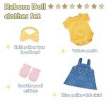 4Pcs Reborn Doll Clothes with Accessories Set