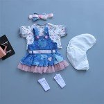 Denim Skirt Outfit Set for Reborn Dolls 17-22