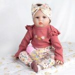 22-Inch Reborn Doll Floral Outfit Set - 4 Pieces