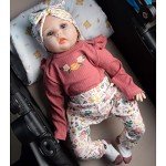 22-Inch Reborn Doll Floral Outfit Set - 4 Pieces