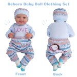 4-Piece Zebra Print Outfit for Reborn Dolls