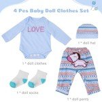 4-Piece Zebra Print Outfit for Reborn Dolls