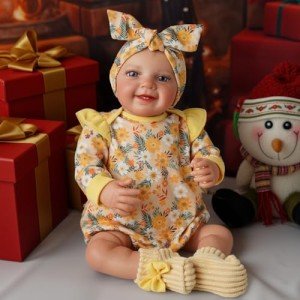 Floral Baby Doll Outfit Set for 17-22 Inch Dolls