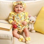 Floral Baby Doll Outfit Set for 17-22 Inch Dolls