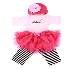 22-Inch Reborn Baby Girl Doll Clothing Set