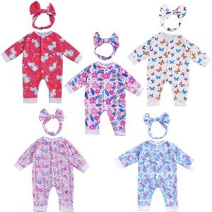 Reborn Baby Doll Clothing Set - 5 Outfits