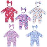Reborn Baby Doll Clothing Set - 5 Outfits