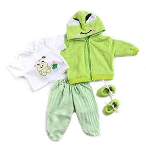 Green Frog Outfit for 20-22" Reborn Boy Doll