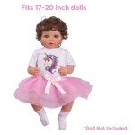 Unicorn Reborn Baby Doll Clothes Set - 4 Pcs
