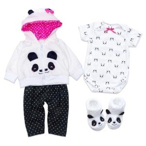 Panda Outfit Set for 22-Inch Reborn Dolls