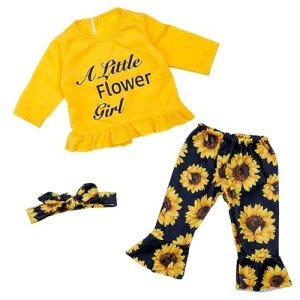 Sunflower Outfit Set for 17-22 Inch Reborn Dolls