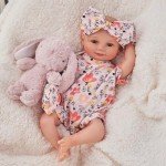 Floral Reborn Baby Doll Clothes Set, 4 Pcs