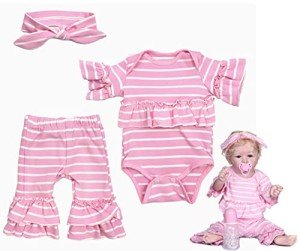 Cute 3-Piece Outfit Set for Reborn Dolls