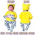 Super Cute Yellow Cow 5-Piece Outfit Set