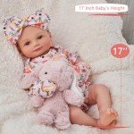 Floral Reborn Baby Doll Clothes Set, 4 Pcs