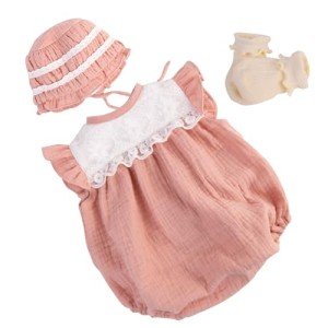 20-Inch Pink Outfit with Lace Headband for Reborn Dolls