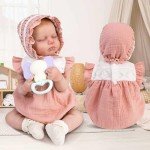 20-Inch Pink Outfit with Lace Headband for Reborn Dolls