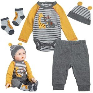Cute Gray Outfits for 20-22 Inch Reborn Dolls