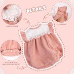 20-Inch Pink Outfit with Lace Headband for Reborn Dolls
