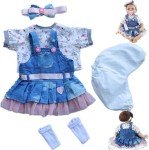 5-Piece Denim Outfit Set for Reborn Dolls