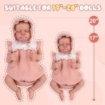 20-Inch Pink Outfit with Lace Headband for Reborn Dolls