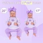 Purple Outfit for 20-Inch Reborn Baby Dolls