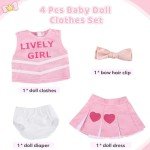 4-Piece Baby Doll Clothes Set for 17-22 Inch Dolls