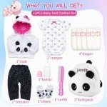 11-Piece Panda Outfit Set for Reborn Dolls