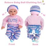 Adorable Reborn Doll Clothes Set – Cat Pattern