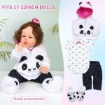 11-Piece Panda Outfit Set for Reborn Dolls